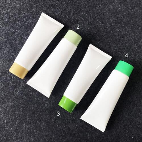 300pcs/lot 80g 80ml White Empty Plastic Squeeze Bottle Cosmetic Facial Cleanser Hand Cream Soft Tube