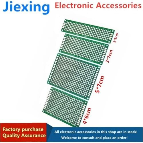 4pcs 5x7 4x6 3x7 2x8 cm 5*7 4*6 3*7 2*8 double Side Copper prototype pcb Universal Board Cave plate Circuit board