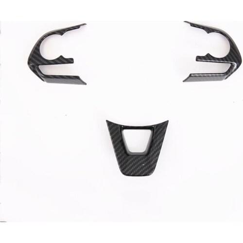 Car Accessories ABS Carbon Fiber Steering Wheel Trim Interior Frame Decoration Fit for Rav4 2019 2020 Rav 4 Xa50 50