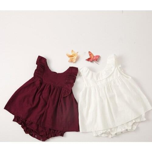 Newborn Baby Girls Bodysuit 100% Cotton Infant Girls Outfits Clothing Baptism Birthday 0-24 Months Girls Baby Outfits Clothes