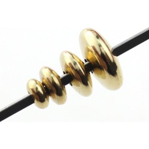 50pcs Pure Copper Spacer beads 4/5/6/8mm Metal Round Loose beads for Jewelry Necklace Bracelet Making DIY Findings Z842