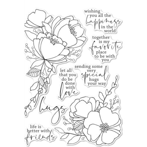 Flower Transparent Clear Silicone Stamp/Seal for DIY scrapbooking/photo album Decorative clear stamp A7240