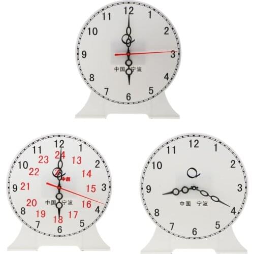 Kids Childrens Teaching Time Clock Learn to Tell the Time Classoom Supplies