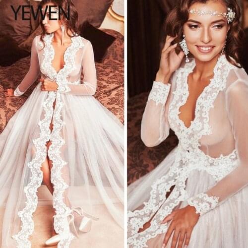 Long Lace Maternity Dresses for Photo Shoot Sexy Fancy Pregnancy Dress Split Front Pregnant Women Maxi Gown Photography Props