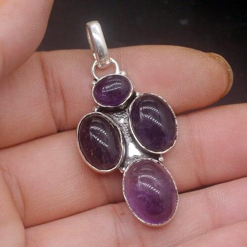 Gemstonefactory Jewelry Big Promotion 925 Silver Gorgeous Unique Purple Charoite Women Ladies Gifts Necklace Pendant 0524