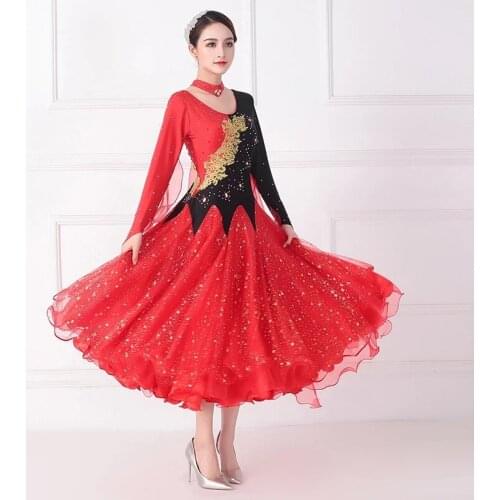 Tailored ballroom dance competition dress waltz dress for dancing modern dance costumes ball gown tango dress foxtrot dress