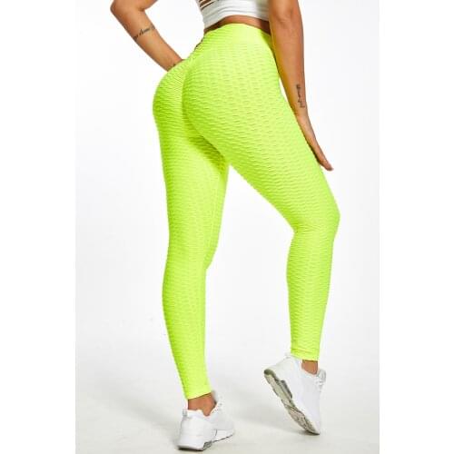 Promotion New Peaches Lift Hips High Waist Bubble Yoga Pants Multi-color Multi-size Bubble Leggings Women 1090