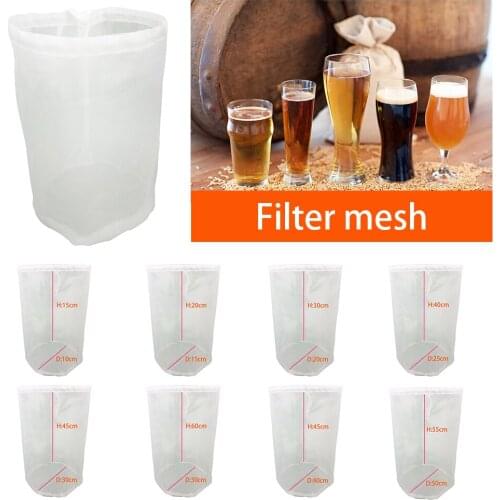 Hot 8 Sizes Of Household Beer Brewing Wine Filter Bag Tea Fruit Nut Juice Milk Nylon Net Filter Bag Net Filter Can Be Reused