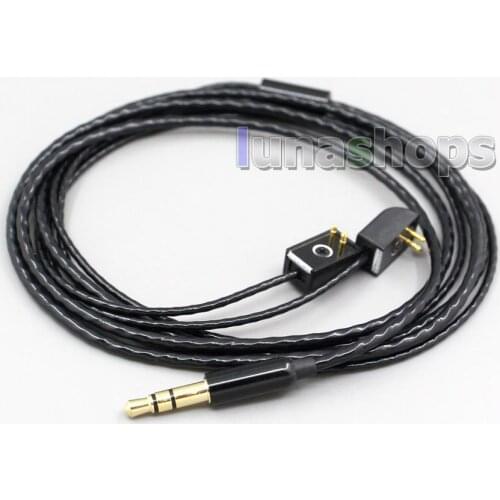 LN004717 Super Soft OFC Black Skin Earphone Cable For Etymotic ER4B ER4PT ER4S ER6I ER4