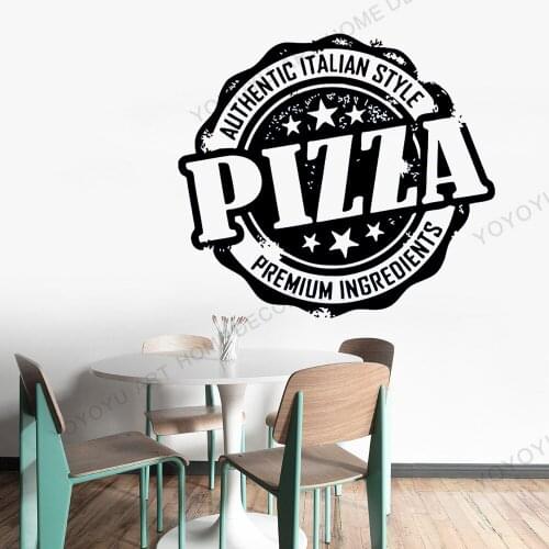 Hand-made Wall Decal Italy Food Pizza Pasta Italian Cuisine Restaurant Wall Decor Window Door Vinyl Sticker Kitchen Mural rb357