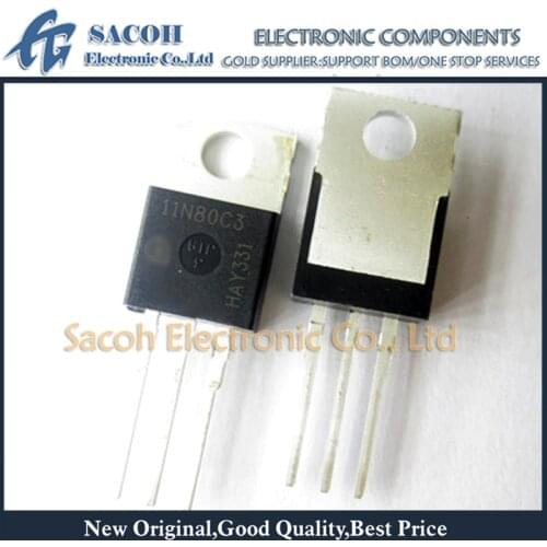 Free Shipping 10Pcs SPP11N80C3 11N80C3 11N80 TO-220 11A 800V Power MOSFET transistor