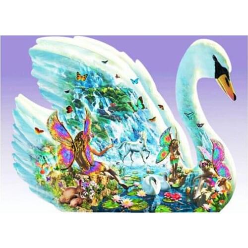 New Arrivals 5D DIY Full Round Diamond Painting Swan & Butterfly 3D Embroidery Cross Stitch Rhinestone Mosaic Home Decor Y1166