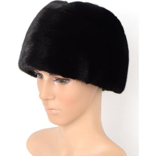 Beanie Mink Hats Autumn Winter Warm Beanies Real For Mink Cap Russian Men Hat 2020 New Beanies For Men Bonnets Wholesale