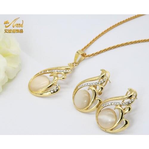 ANIID Necklace Sets Earrings For Women Jewelry Bracelets Bridal Indian Gold Plated Bridesmaid Gift Wedding Designer African