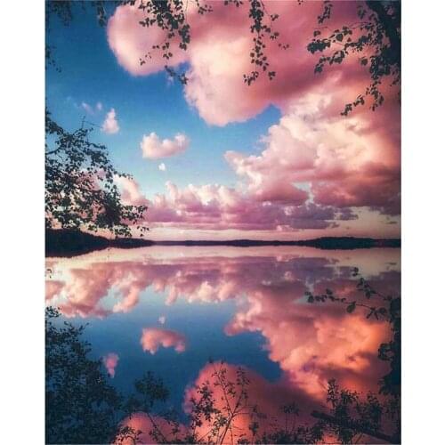 Landscape Nature Dreamy Clouds Cross-Stitch Embroidery Patterns Handiwork Craft Handicraft Needlework Magic Festivals Home Decor