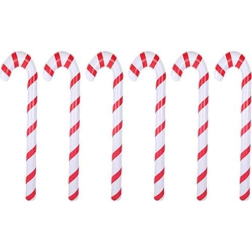 2pcs Christmas Tree Hanging Inflatable Candy Cane Stool Decor Christmas Tree Pendants Home Decorations Childrens Toys Cut Cake