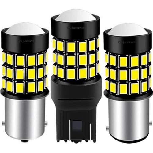 2PCS 1156 P21W BA15S 1157 P21/5W BAY15D T20 W21W 7440 W21/5W 7443 BAU15S LED Car Reserve Lamps Auto Brake Light Turn Signal Bulb