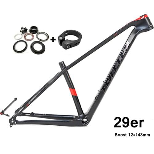 Twitter Warriorpro MTB T1000 Carbon Frame 12X148mm Thru Axle BB92 Pressfit Mountain Bicycle Frameset For 29er Wheelset