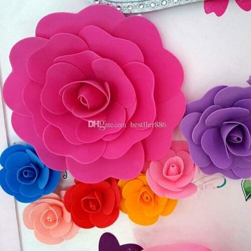 New Arrival 20 cm Available Foam Rose Flower Festive Display Window Flower For Wedding Xmas Decorations Free Shipping