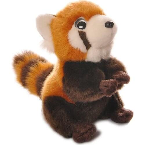 18CM High Quality Red Panda Stuffed Animal Toys Cute Mini Size Real Life Lesser Panda Plush Toy Christmas Gifts