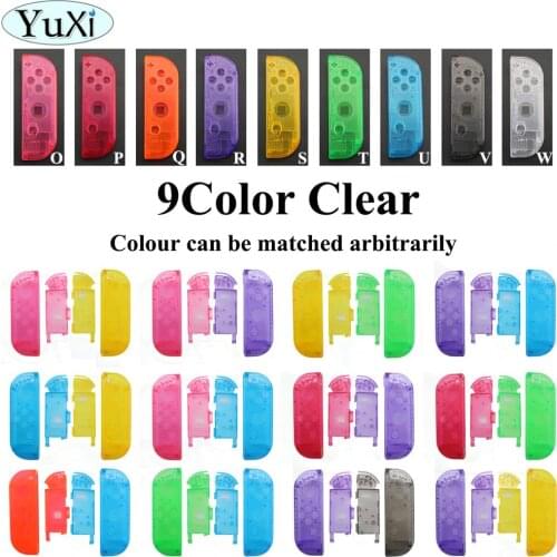 YuXi For Nintend Switch NS Joy-Con Replacement Housing Shell Case for JoyCons Controller Cover Clear pink purple Repair Parts