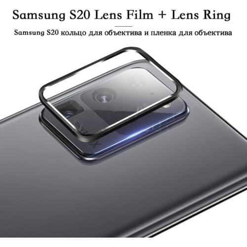 For Samsung S20 Ultra Camera Protector Lens Safety Protection Film for Samsung S S20 plus fe S20+ Protective Glass & Metal Ring