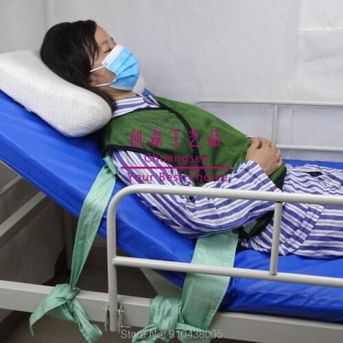 Wheelchair Restraint Vest Elderly Care Wheelchair Anti Falling Waistcoat Vest Constraint Band for Bed & Wheelchair ,Elderly Care