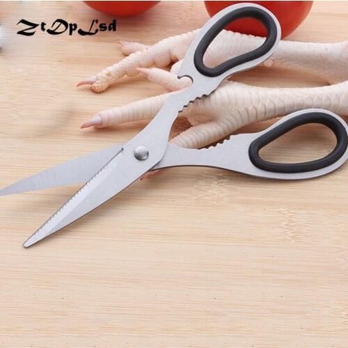ZtDpLsd 1Pcs Multifunctional Stainless Steel Poultry Kitchen Scissor Nutcracker Bottle Opener Bone Cutter Cook Tool Scissors