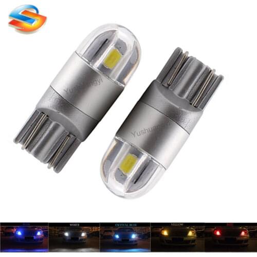10pcs T10 LED Turn Side License Plate Light W5W White Bulb 194 168 Wedge 2smd T10 3030 Led Replacement Reverse T10 Bulb 12V