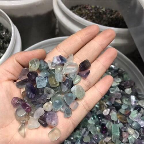 100g Natural Colored fluorite Gravel Fish Tank Crystal Decoration Crystal Stone Healing For Chakra Healing Fengshui Decortion
