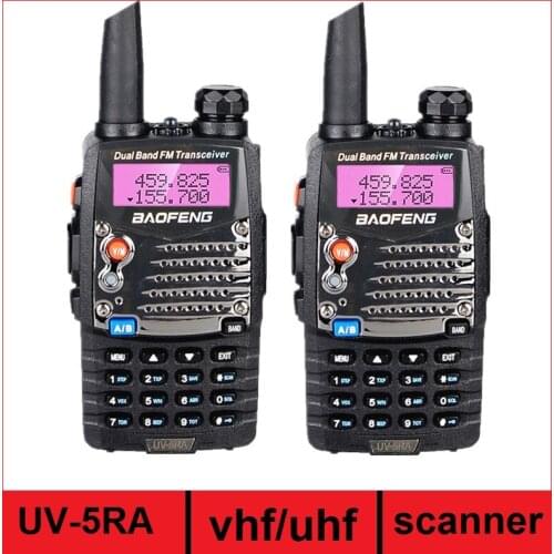 2PCS UV-5RA Updated of BAOFENG UV-5R Walkie Talkie 10KM VHF UHF Radio Amateur Long Range Transceiver Ham CB Radio Scanner