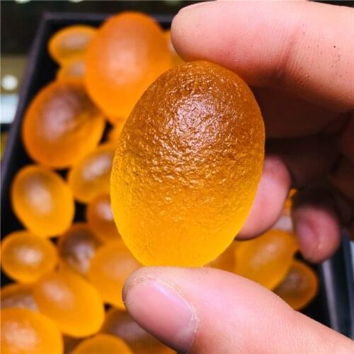 30g yellow Gem Moldavite Meteorite Impact Class Czech 1pc