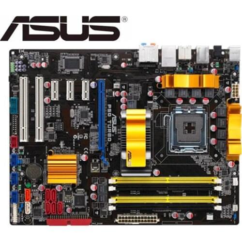 Asus P5Q Turbo Desktop Motherboard LGA 775 DDR2 USB2.0 16GB For Core 2 Duo Quad P45 Original motherboards on sales
