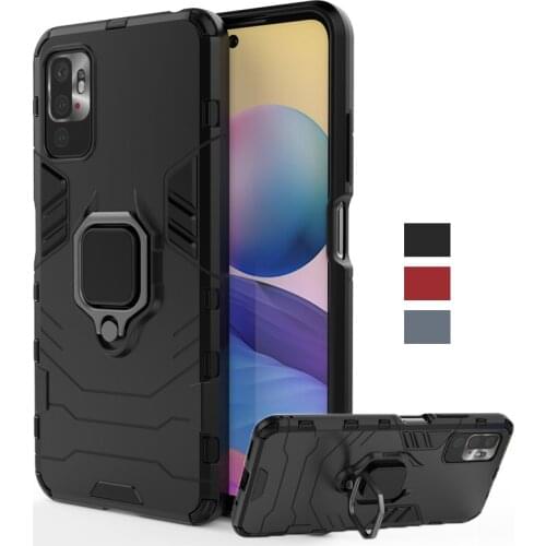 For Xiaomi Poco M3 Pro 5G Case Cover Magnetic Ring KickStand Holder Shockproof Bumper Armor Back Phone Cover Poco M3 Pro 5G Case
