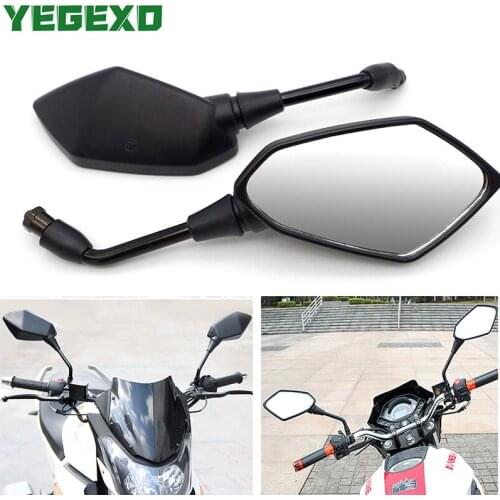 Black Motorcycle Mirror Side Mirrors Accessories For SUZUKI INTRUDER 1400 ESCUDO GS500 GSX600F KATANA 600 SV 650S GSXR 600 K8