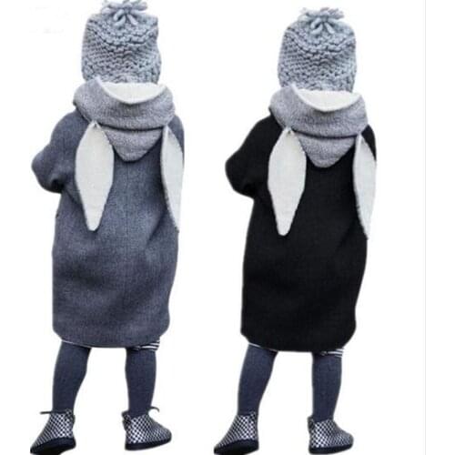 Spring and Autumn Childrens Jacket Girls Boys Long hooded Cardigan Baby Cotton Baby Baby Jacket