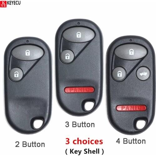 KEYECU for Honda Accord Civic CR-V Pilot Jazz Remote Car Key Shell Case Fob 2/ 2+1 3/ 3+1 4 Button NHVWB1U521,NHVWB1U523