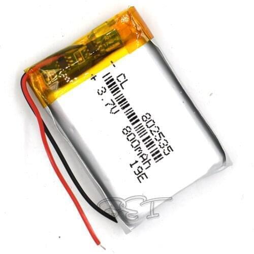 5Pcs 3.7V 802535 800mAh Rechargeable Li-polymer Lithium Lipo Li-ion Cell Battery For Tablet Digital Set PSP MP5 GPS Bluetooth