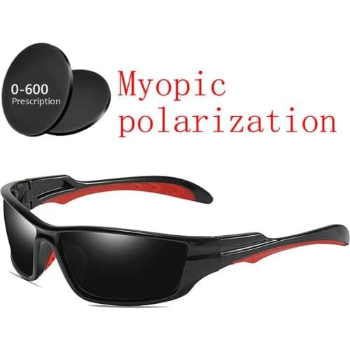 2019 men womenSquare polarized sun glasses polarized sunglasses Custom Made Myopia Minus Prescription Lens Driving with box FML