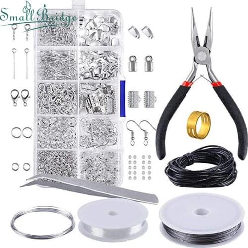 DIY Necklace Jewelry Making Materials Supplies Iron Single ring/Lobster clasp/Tail chain/Clip buckle Repair Tool sets in box