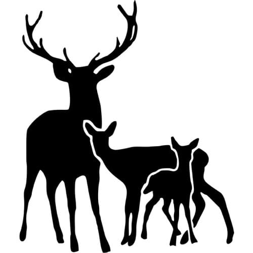 MIGNATIS - Scared Deer With Their Cubs Sticking Stickers Mural Art Decal For Car Window Loptop Decoration Vinyl Stickers Waterpr