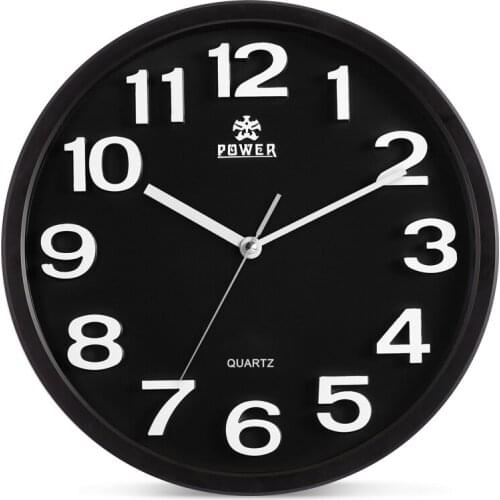POWER Simple 13 inch 3D Number Wall Clock Quiet Sweep Movement Decorative Wall Clocks for Living Room ,Bedroom,Office Home decor