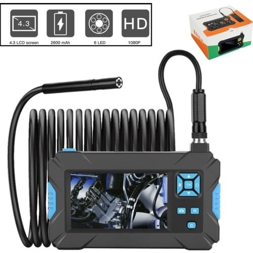 New Industrial Endoscope 5.5mm/8mm Handheld Borescope 6 Leds 4.3inch Camera 1080P HD Video Car Inspection Camera Endoscope
