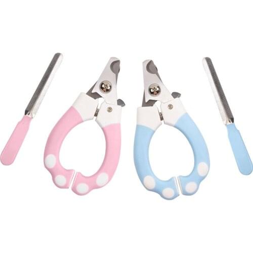 Professional Pet Nail Clippers Dog Cat Stainless Steel Two-color Labor-Saving Nail Clippers Convenient Beauty Cleaning Supplies
