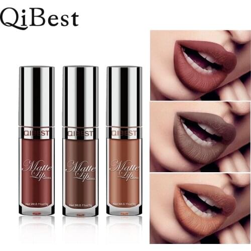 QIBEST 24 color Christmas lip gloss matte lipstick sexy long lasting nude color lipstick lip makeup cosmetics