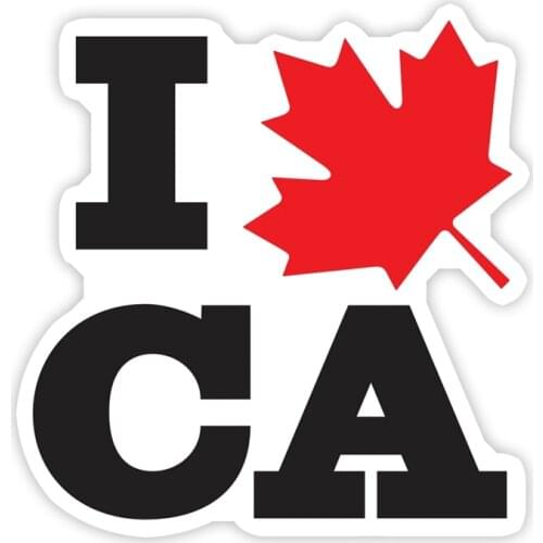 S50848# 13CM/17CM Personality PVC Decal For I LEAVE CANADA Waterproof Car Sticker on Motorcycle Laptop Decorative