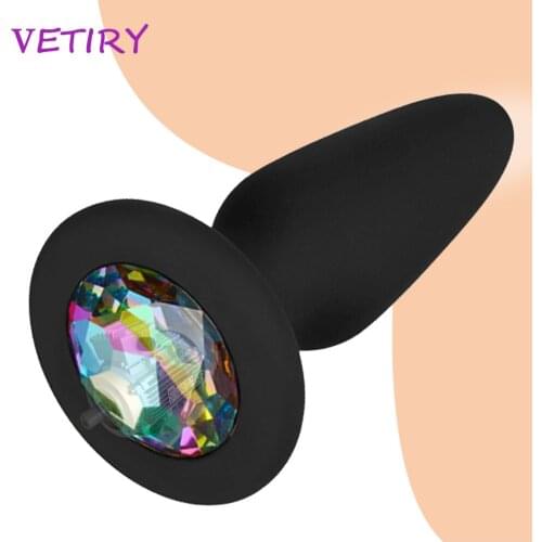 VETIRY Silicone Butt Plug Jewelry Anal Plugs Unisex Sex Stopper Adult Toys for Women Men Women Anal Trainer For Couples SM