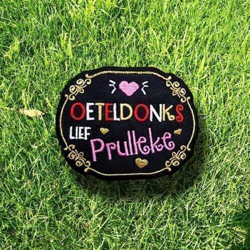 Nicediy Cute Oeteldonk Emblem Embroidered Frog Carnival for Netherland Iron on Patches For Clothes Hot Sale Stripe Badge Decor