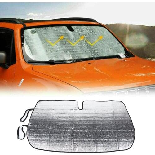 Windshield Sunshades for Jeep Renegade 2016+ Front Window Sun Shade Foldable Windshield Visor Block UV Cover Car Accessories
