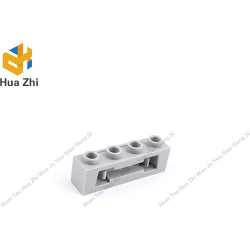 Building Blocks Parts 16968 10PCS Brick Special 1 x 4 with Inside Clips with Recessed Center 2 Studs LEGOING MOCS Education